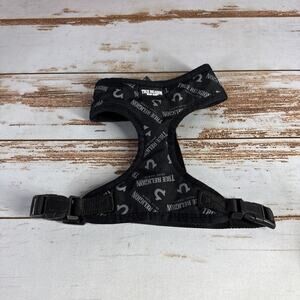 True Religion Medium Dog Harness Black with Brand Spellout